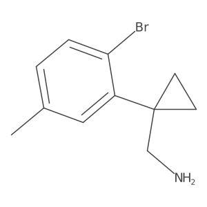 [1-(2-Bromo-5-methylphenyl)cyclopropyl]methanamine结构式
