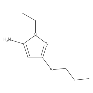 1-ethyl-3-(propylsulfanyl)-1H-pyrazol-5-amine结构式