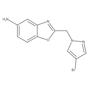 5-Benzoxazolamine, 2-[(4-bromo-1H-pyrazol-1-yl)methyl]-结构式