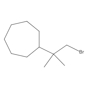 (1-Bromo-2-methylpropan-2-yl)cycloheptane Structure