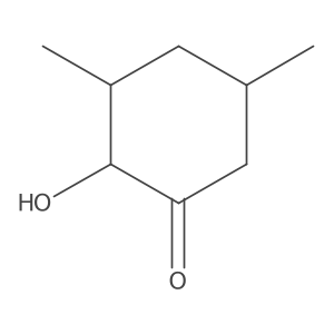 2-Hydroxy-3,5-dimethylcyclohexan-1-one结构式