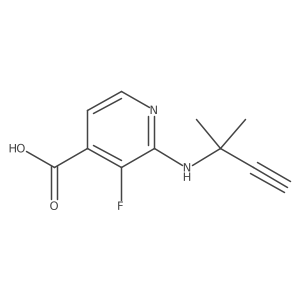 3-Fluoro-2-[(2-methylbut-3-yn-2-yl)amino]pyridine-4-carboxylic acid Structure