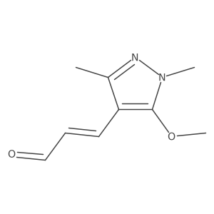 3-(5-methoxy-1,3-dimethyl-1H-pyrazol-4-yl)prop-2-enal Structure