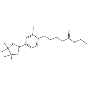 4-[2-Fluoro-4-(4,4,5,5-tetramethyl-1,3,2-dioxaborolan-2-yl)phenoxy]butyric acid ethyl ester Structure