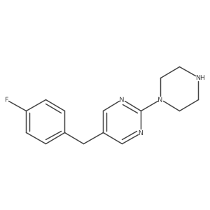 5-[(4-Fluorophenyl)methyl]-2-piperazin-1-ylpyrimidine Structure