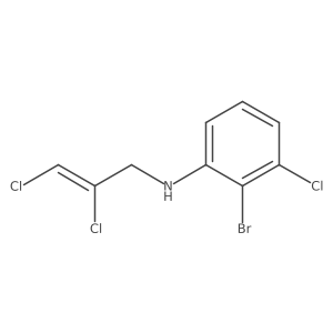Benzenamine, 2-bromo-3-chloro-N-(2,3-dichloro-2-propen-1-yl)-结构式