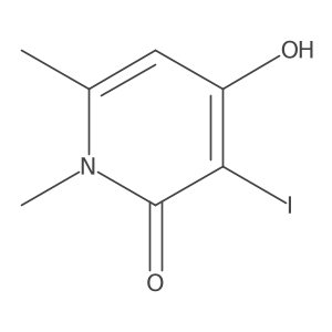 4-Hydroxy-3-iodo-1,6-dimethylpyridin-2(1H)-one Structure
