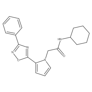 N-cyclohexyl-2-[2-(3-phenyl-1,2,4-oxadiazol-5-yl)-1H-pyrrol-1-yl]acetamide Structure