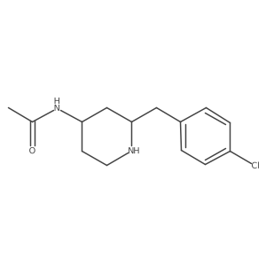 N-((2R,4S)-2-(4-chlorobenzyl)piperidin-4-yl)acetamide Structure