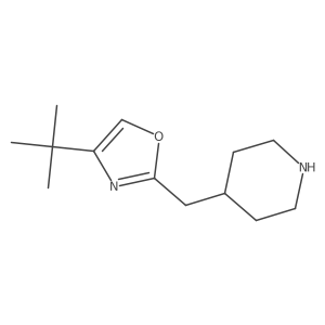 4-[(4-tert-Butyl-1,3-oxazol-2-yl)methyl]piperidine结构式