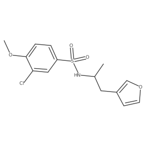 3-chloro-N-(1-(furan-3-yl)propan-2-yl)-4-methoxybenzenesulfonamide结构式