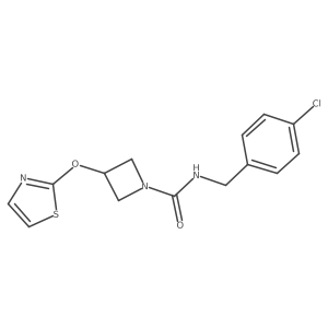 N-(4-chlorobenzyl)-3-(thiazol-2-yloxy)azetidine-1-carboxamide Structure