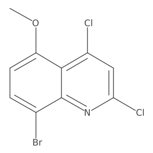 8-Bromo-2,4-dichloro-5-methoxyquinoline结构式