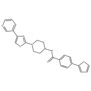 N-(1-(4-(pyridin-3-yl)thiazol-2-yl)piperidin-4-yl)-4-(thiophen-2-yl)benzamide Structure