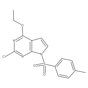2-Chloro-4-ethoxy-7-tosyl-7H-pyrrolo[2,3-d]pyrimidine结构式