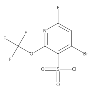 4-Bromo-6-fluoro-2-(trifluoromethoxy)pyridine-3-sulfonyl chloride Structure