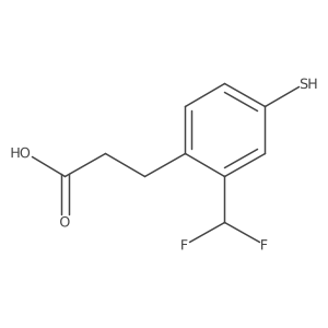 2-(Difluoromethyl)-4-mercaptophenylpropanoic acid Structure