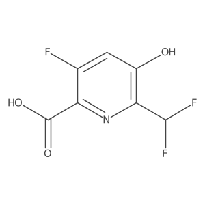 2-(Difluoromethyl)-5-fluoro-3-hydroxypyridine-6-carboxylic acid Structure