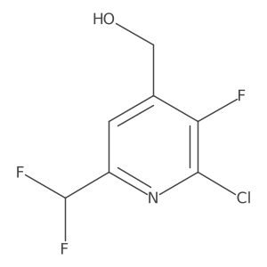 (2-Chloro-6-(difluoromethyl)-3-fluoropyridin-4-yl)methanol Structure