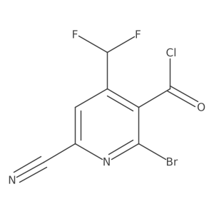 2-Bromo-6-cyano-4-(difluoromethyl)nicotinoyl chloride Structure