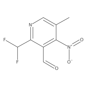2-(Difluoromethyl)-5-methyl-4-nitropyridine-3-carboxaldehyde Structure