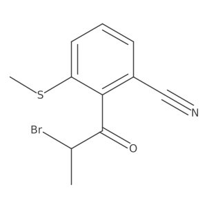 2-(2-Bromopropanoyl)-3-(methylthio)benzonitrile结构式