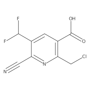 2-(Chloromethyl)-6-cyano-5-(difluoromethyl)pyridine-3-carboxylic acid Structure