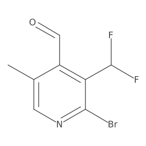2-Bromo-3-(difluoromethyl)-5-methylisonicotinaldehyde结构式