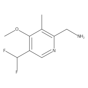 2-(Aminomethyl)-5-(difluoromethyl)-4-methoxy-3-methylpyridine Structure