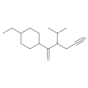 N-(Cyanomethyl)-4-ethyl-N-propan-2-ylcyclohexane-1-carboxamide结构式