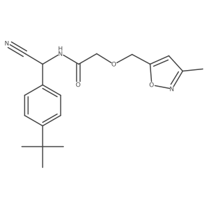 N-[(4-tert-butylphenyl)(cyano)methyl]-2-[(3-methyl-1,2-oxazol-5-yl)methoxy]acetamide Structure