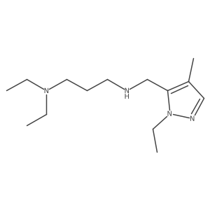 [3-(diethylamino)propyl][(1-ethyl-4-methyl-1H-pyrazol-5-yl)methyl]amine结构式