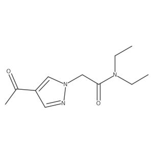 2-(4-acetyl-1H-pyrazol-1-yl)-N,N-diethylacetamide Structure