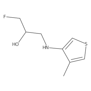 1-Fluoro-3-[(4-methylthiophen-3-yl)amino]propan-2-ol结构式