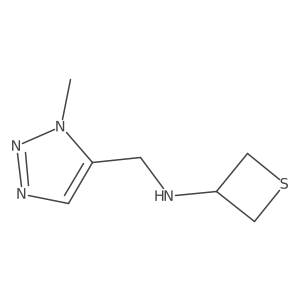 N-((1-Methyl-1H-1,2,3-triazol-5-yl)methyl)thietan-3-amine结构式