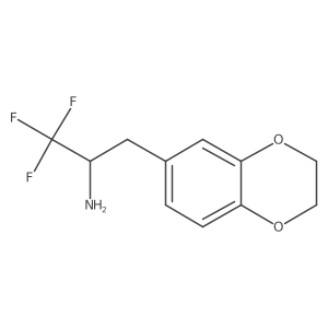 3-(2,3-Dihydro-1,4-benzodioxin-6-yl)-1,1,1-trifluoropropan-2-amine结构式