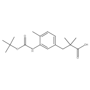 3-(3-{[(Tert-butoxy)carbonyl]amino}-4-methylphenyl)-2,2-dimethylpropanoic acid Structure