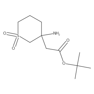 Tert-butyl 2-(3-amino-1,1-dioxo-1lambda6-thian-3-yl)acetate结构式