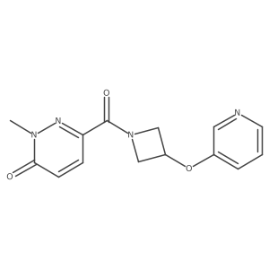 2-methyl-6-(3-(pyridin-3-yloxy)azetidine-1-carbonyl)pyridazin-3(2H)-one Structure