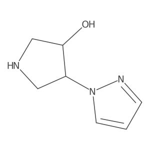 rac-(3R,4R)-4-(1H-pyrazol-1-yl)pyrrolidin-3-ol结构式
