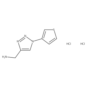 [1-(thiophen-3-yl)-1H-1,2,3-triazol-4-yl]methanamine dihydrochloride Structure