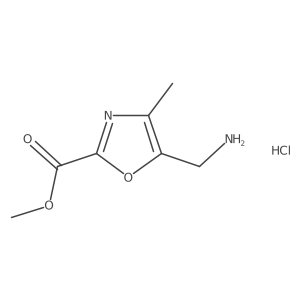 Methyl 5-(aminomethyl)-4-methyl-1,3-oxazole-2-carboxylate hydrochloride Structure