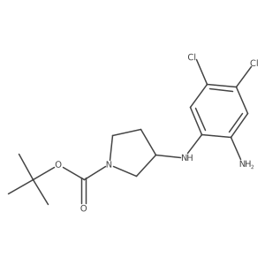 CC(C)(C)OC(=O)N1CCC(Nc2cc(Cl)c(Cl)cc2N)C1结构式