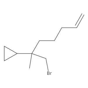 (1-Bromo-2-methylhept-6-en-2-yl)cyclopropane结构式