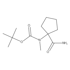 Tert-butyl (1-carbamoylcyclopentyl)(methyl)carbamate Structure
