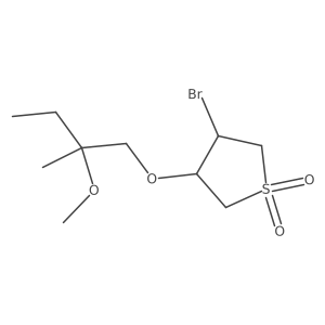 3-Bromo-4-(2-methoxy-2-methylbutoxy)-1lambda6-thiolane-1,1-dione Structure