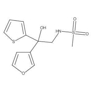 N-(2-(furan-3-yl)-2-hydroxy-2-(thiophen-2-yl)ethyl)methanesulfonamide Structure