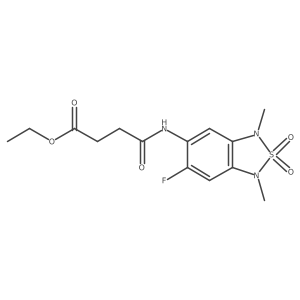 Ethyl 4-((6-fluoro-1,3-dimethyl-2,2-dioxido-1,3-dihydrobenzo[c][1,2,5]thiadiazol-5-yl)amino)-4-oxobutanoate Structure