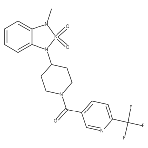 (4-(3-methyl-2,2-dioxidobenzo[c][1,2,5]thiadiazol-1(3H)-yl)piperidin-1-yl)(6-(trifluoromethyl)pyridin-3-yl)methanone Structure