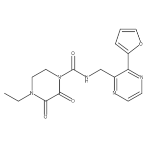 4-ethyl-N-((3-(furan-2-yl)pyrazin-2-yl)methyl)-2,3-dioxopiperazine-1-carboxamide Structure